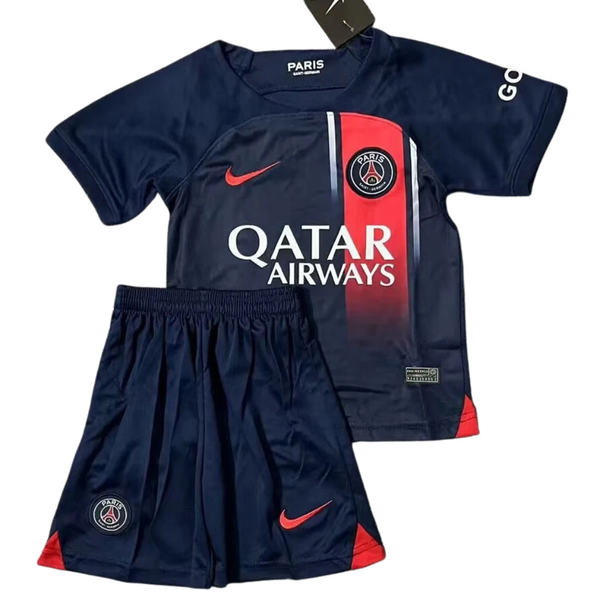 Shirt en shorts voor kinderen PSG thuis 23/24