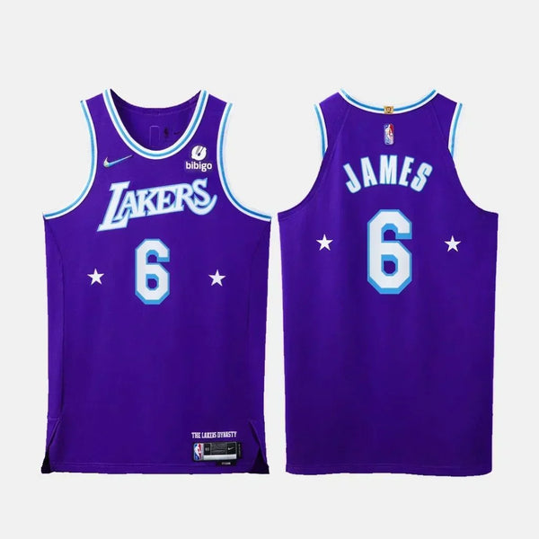 Jersey NBA - 75-jarig jubileum - Lakers - 21/22 James #6 Paars