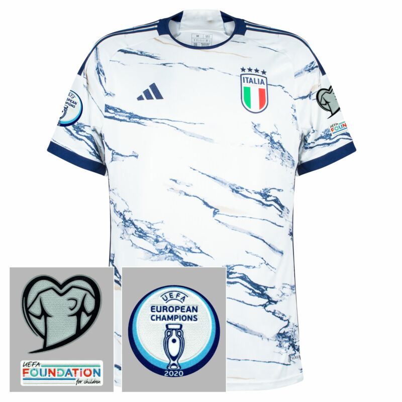 Jersey Italy Away 2023-2024 Euro 2024 Qualification Patch Set