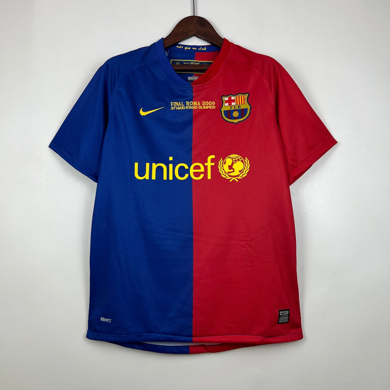 Jersey Retro Barcelona 2008/09 UEFA Champions League Lokaal - Met Patch