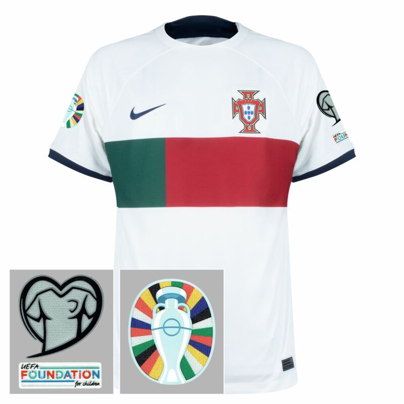 Jersey Portugal Away 2022-2023 Euro 2024 Qualification Patch Set