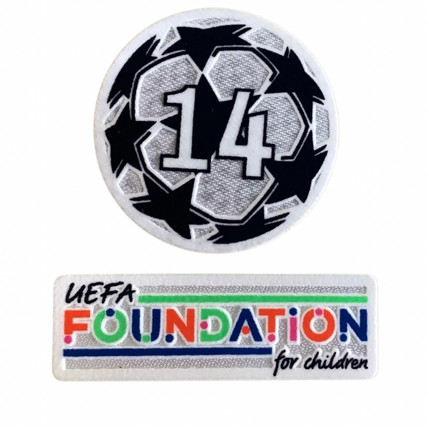 21-22 UCL Starball 13x Winner + UEFA Real Madrid Foundation Patch Set